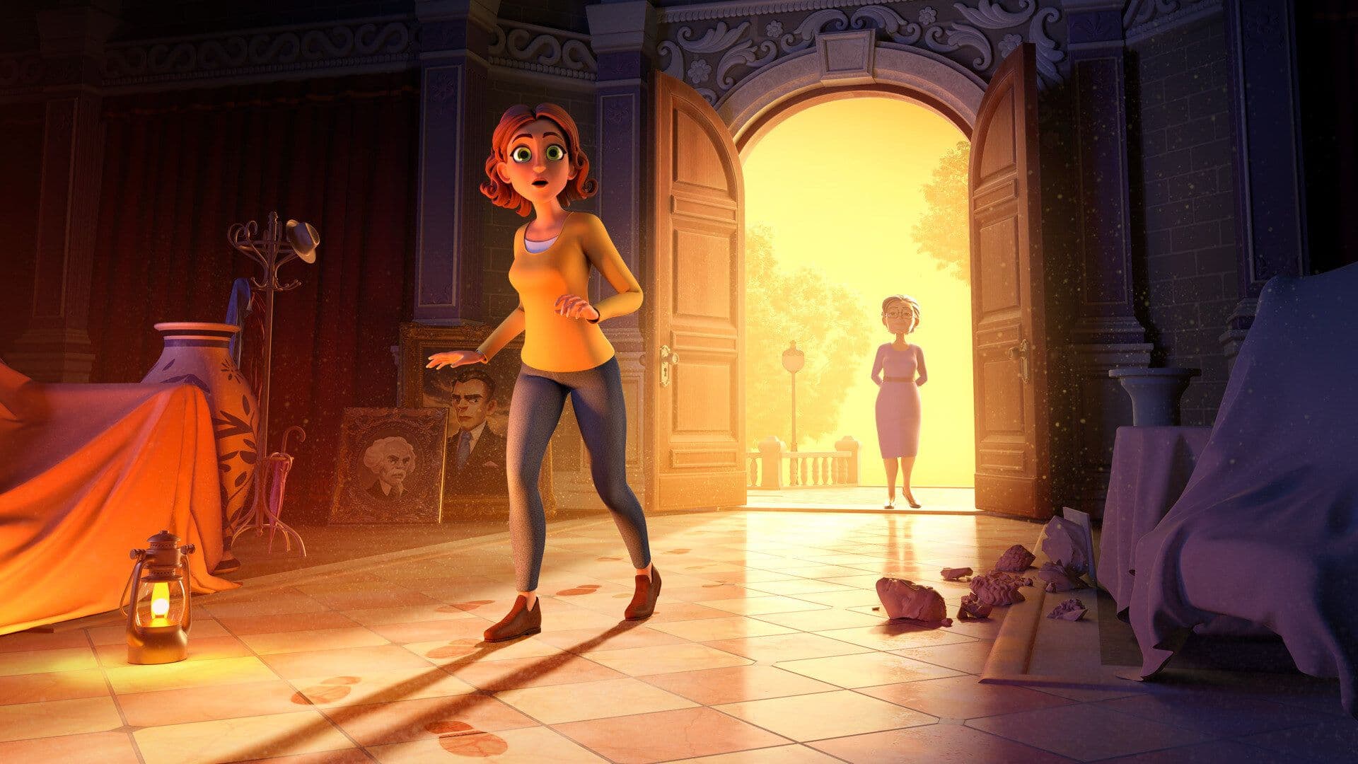 Maddie Boulton arriving into the Mansion