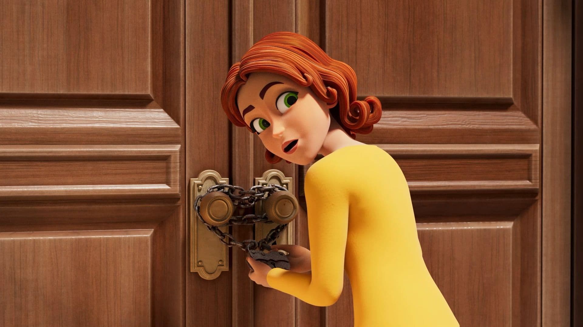 Maddie Boulton at the Mansion front entrance